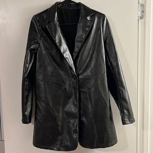 Faux leather coat